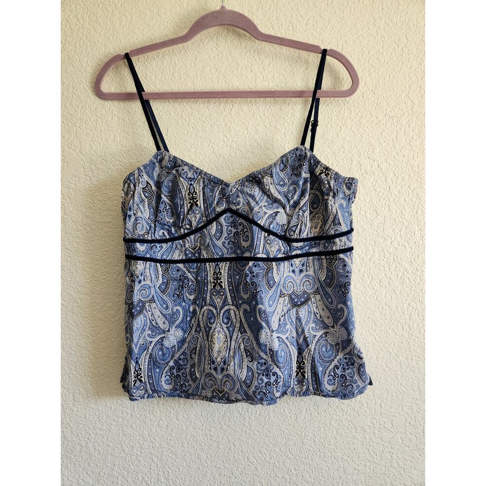 Y2k Tommy Hilfiger Suede Paisley Tank Top LG